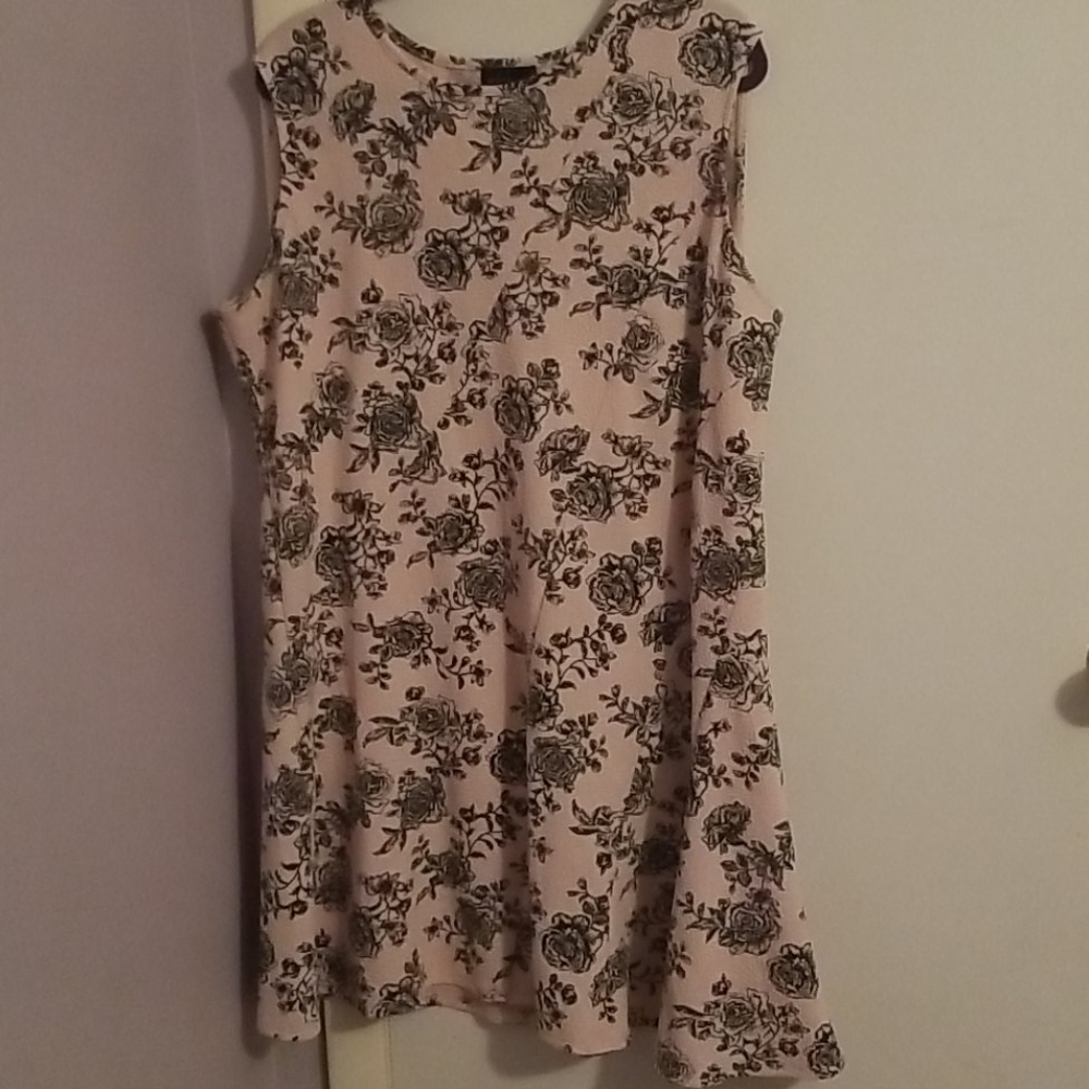 Violet B. Pink and Black Floral Dress